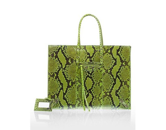 超级醒目balenciaga蛇皮纹手袋5p]