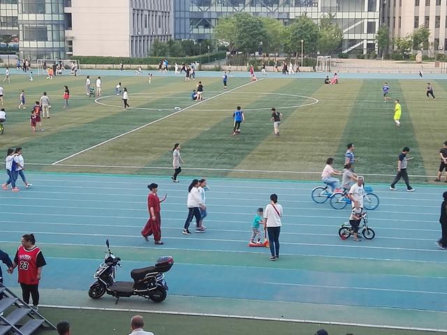 遛狗、骑单车、玩轮滑…… 健身中心现不文明现象引市民质疑