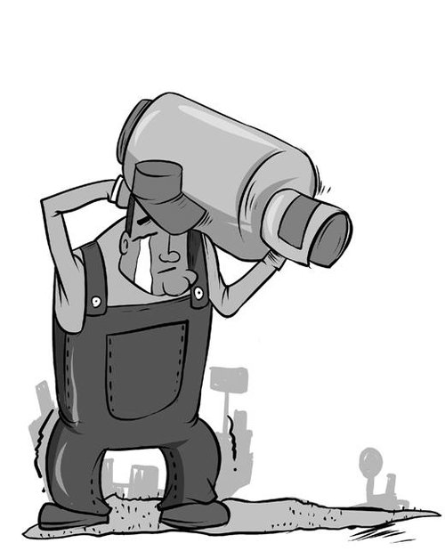 结果,同居女友生完了孩子后也有了外遇,男人这下想不通了,一手拿煤气