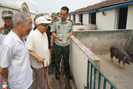 老黨員們參觀了部隊營區營貌建設