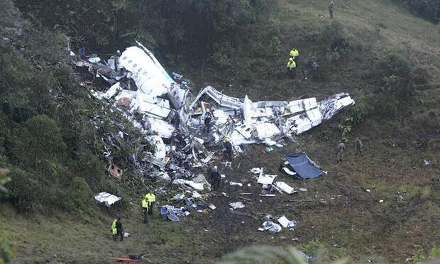 载巴西球员失事客机遇难人数更正为71人 黑匣子已找到
