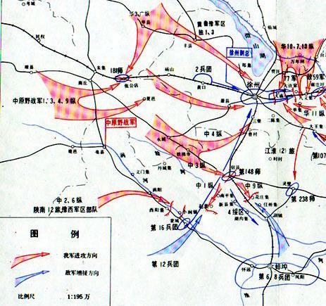 淮海战役第二阶段作战示意图