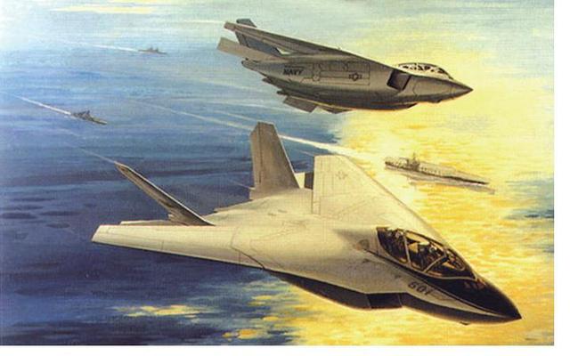 美国海军先进战术战斗机(natf)的变后掠翼方案,本打算用来替换f-14"