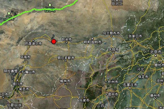 内蒙古乌拉特前旗发生30级地震