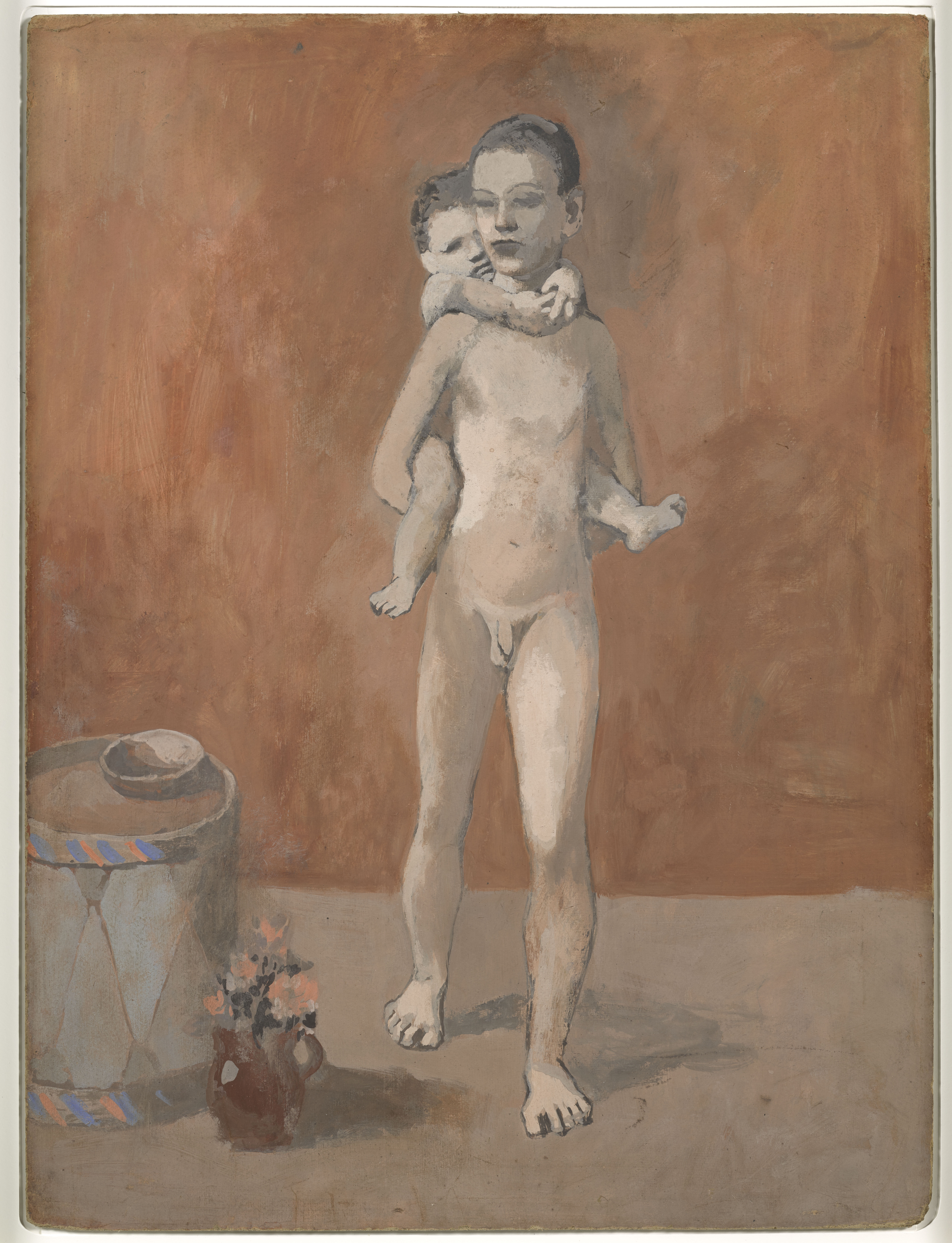 《兄弟俩》，戈索尔，1906年夏，纸板水粉画，80x59cm，国立巴黎毕加索博物馆，版权声明 Succession Picasso 2019 