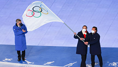 Olympic flag handed over to Milan-Cortina 2026