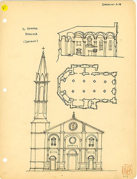 皮恩查主教堂平立剖面图