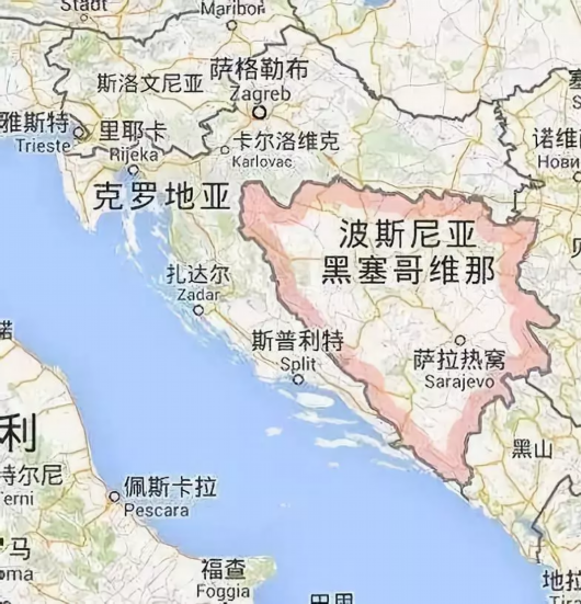 波黑世界地图图片