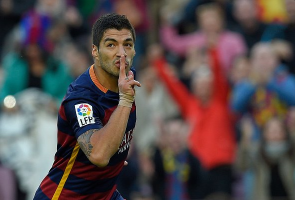 诺坎普之王连入世界波苏亚雷斯8连杀入12球