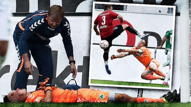 德国门将遭对手一脚爆头 称活命是奇迹