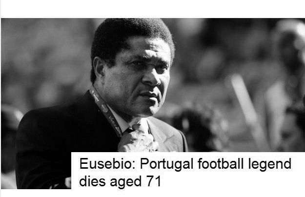 噩耗葡传奇巨星尤西比奥去世曾获世界杯金靴