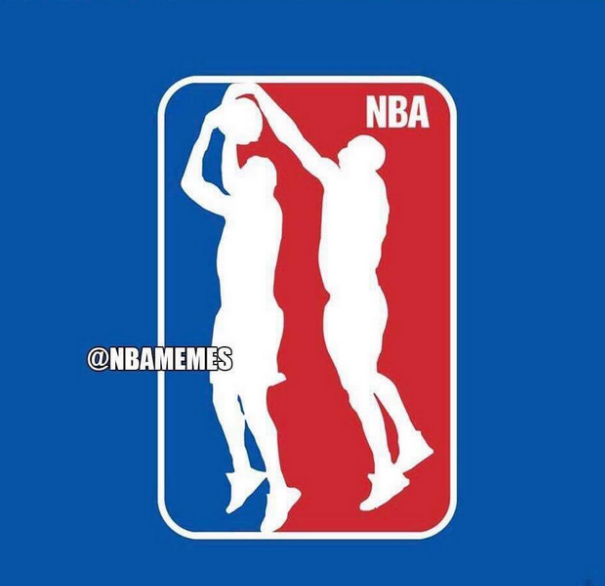 之前logo男不是说,希望nba联盟能够换个标志,然后有人就p了这样一张图