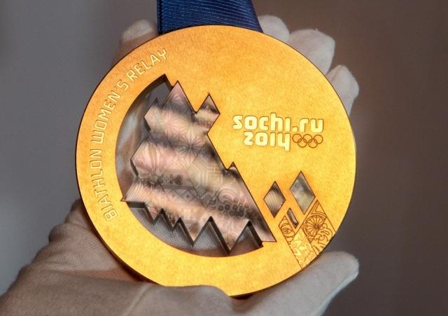 索契冬奥会金牌据新华社电 索契冬奥会即将于2月7日在俄罗斯黑海岸边