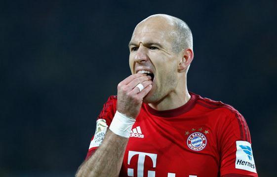 德媒曝罗本感冒缺席训练 或无缘欧冠战尤文