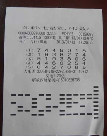 老大爷觉得挺有意思,以前他只是偶尔中过一些小奖,这次买七星彩就有些