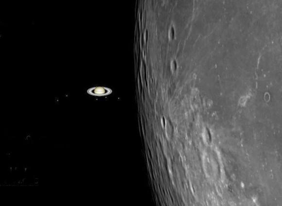 土星合月16日上演 指环王绰约风采可见