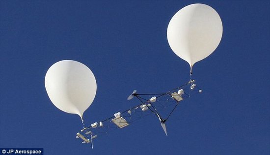 美最新设计双子气球飞艇 可抵达29万米高空