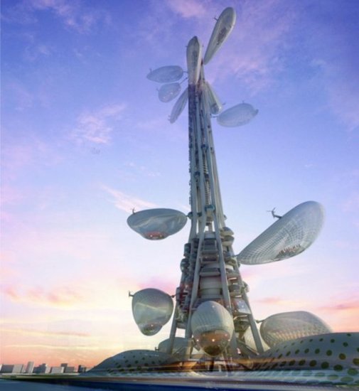 "科技树"摩天大楼将问世 长有浮动"叶片"