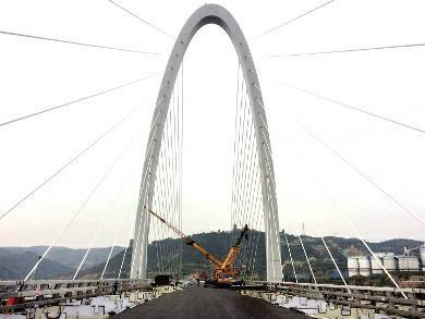 韩城西延大桥工程顺利施工成韩城新地标