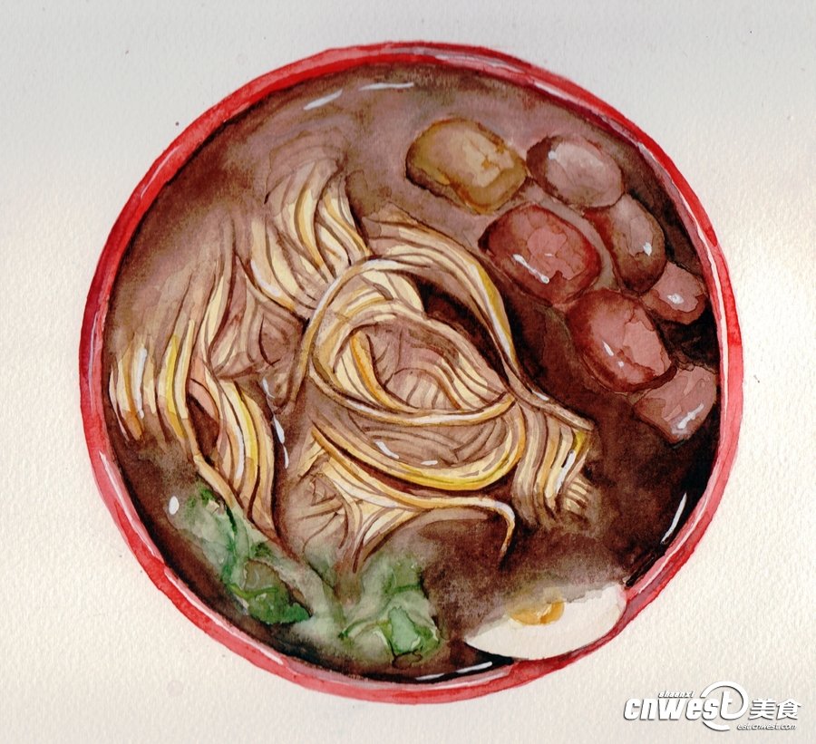 据说这些手绘陕西美食都是用口水画出来的