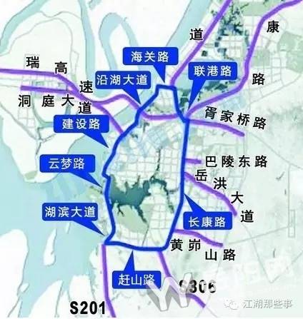 岳阳南环线规划线路图图片