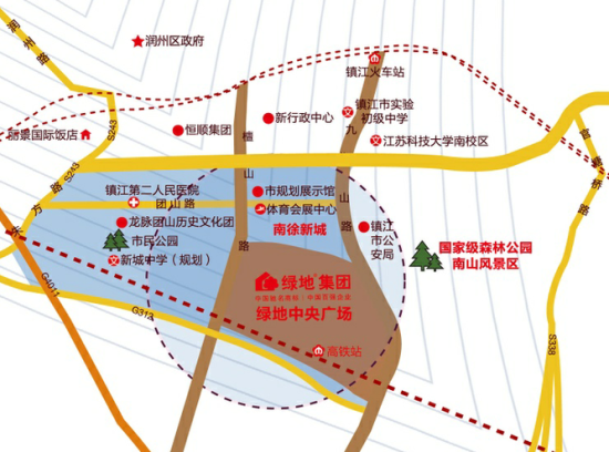 镇江市南徐新中心区概念规划