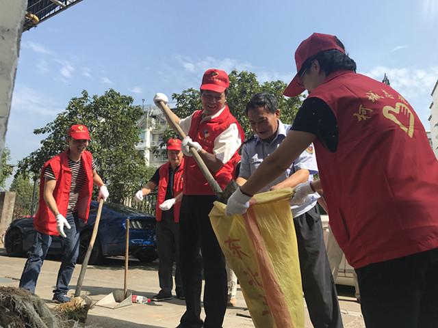 柯城多名志愿者和党员参加“红色服务 垃圾再生”行动