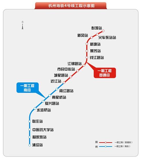 杭州地铁4号线首通段全线轨通 明年上半年可通车