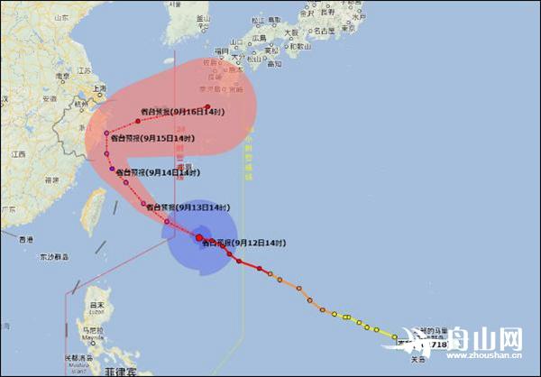 市气象台发布台风警报 “泰利”或严重影响舟山