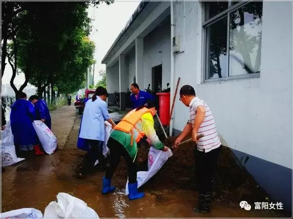 富阳区东洲街道五丰岛妇联 为保家园抗洪献力量