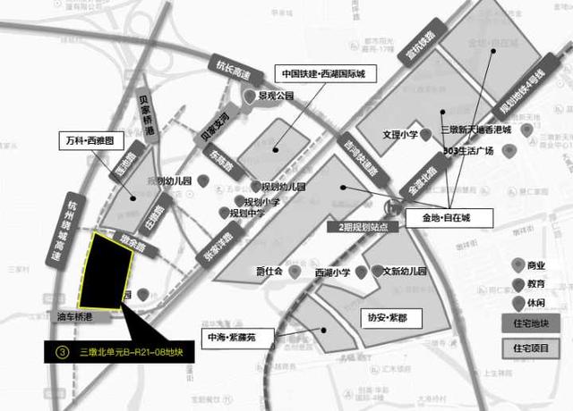 杭州土地拍卖会 近30家房企逐鹿三墩北宅地